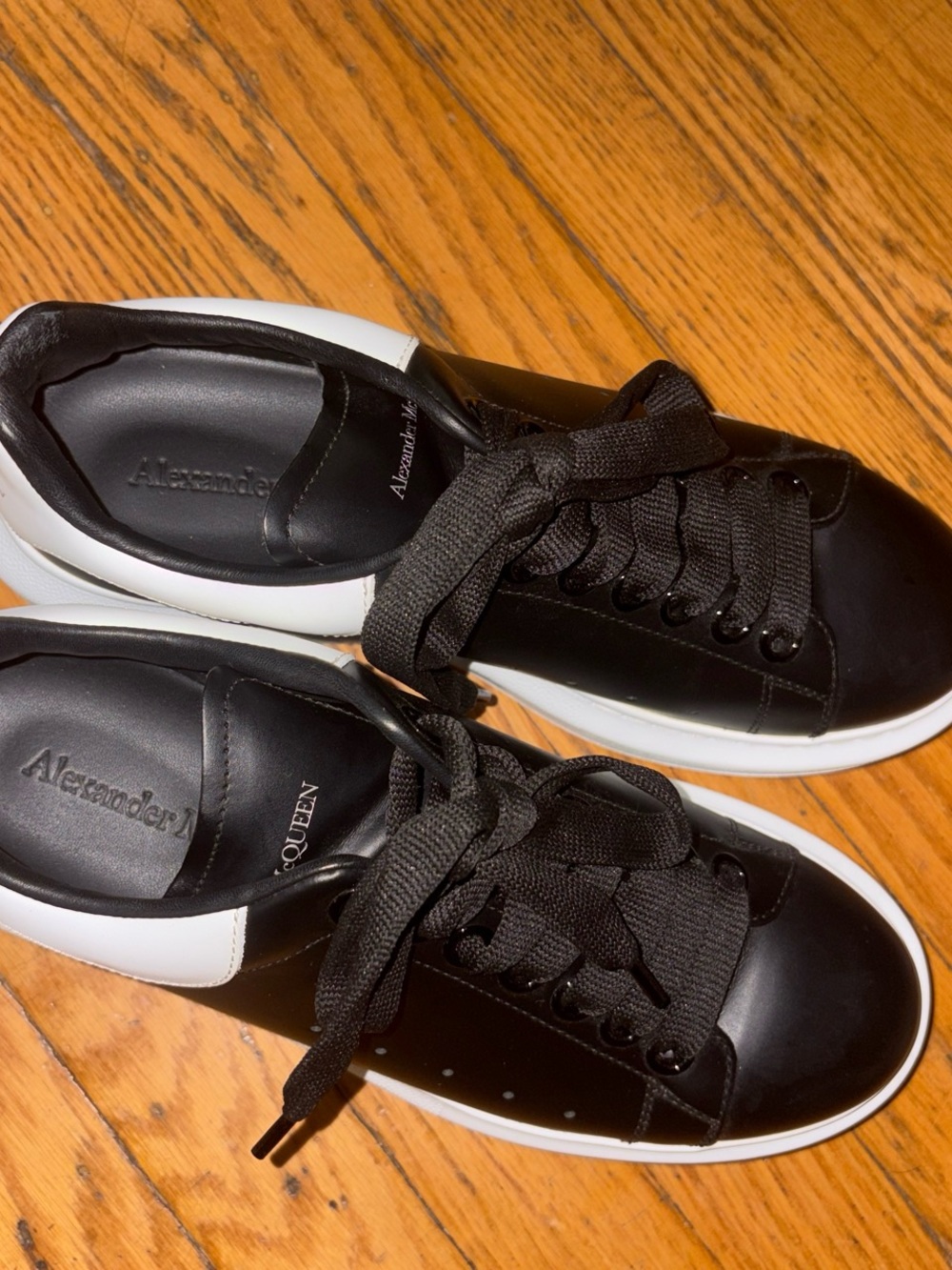 Alexander McQueen Women’s Black & White Low-Top Sneakers